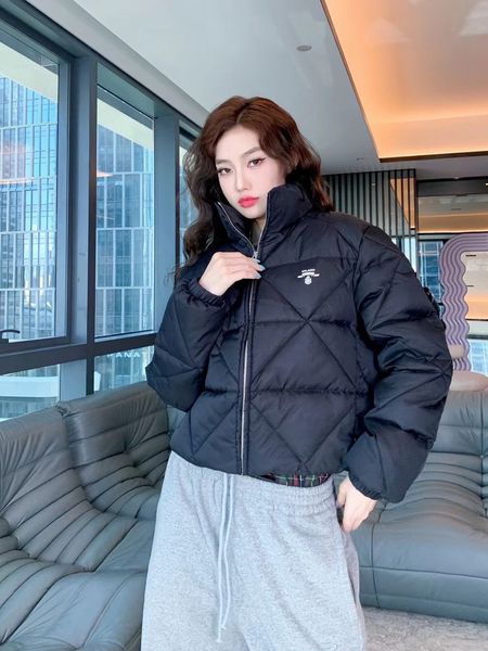 

women's down designer jackets puffer jacket lettle printing cotton jacket autumn and winter women coat, Black