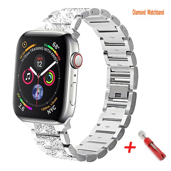 

Bands Smart Metal Straps Compatible with Apple W Series 8/7 45mm 41mm SE 6/5/4 40mm 44mm 3/2 /1 38mm 42mm Thin Stainless Steel Chain Strap for Women omen