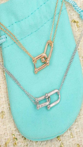 

s925 silver charm pendant necklace with diamond in rose gold plated and platinum color for women wedding jewelry gift have box sta1086076