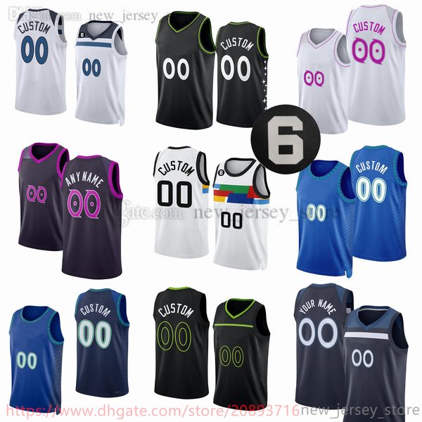

custom 2023 new season printed basketball jerseys 27 rudy gobert 32 karl-anthony towns 10 mike conley 1 anthony edwards taurean prince nicke, Black;red