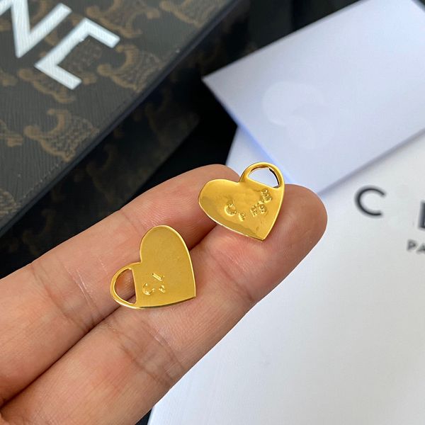 

luxury delicate stud earrings fashion style jewelry earring charming feminine style basic versatile gift premium size 1.6x1.8cm real gold pl, Golden;silver