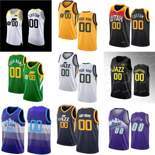 

mens womens youth utah''jazz''custom 00 clarkson mike 11 conley rudy 22 gay collin 2 sexton 23 lauri markkanen basketbal, Black;red