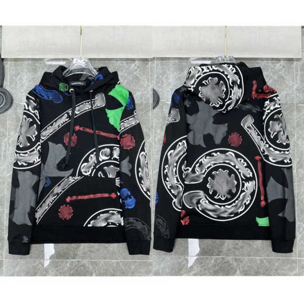 

mens classic luxury sweatshirts fashion designer women jackets hoodies zipper hooded sweater cross pullover sanskrit hoodie casual coat swe, Black