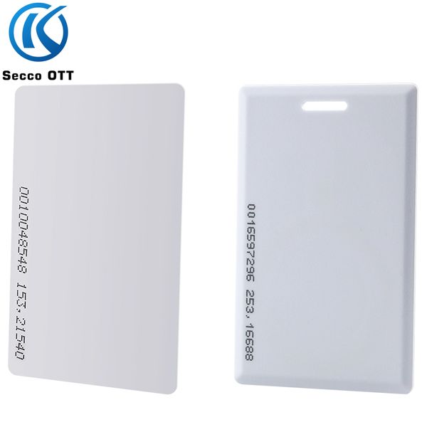 

10pcs batch induction id white card em4100 read-only chip 125khz rfid card for access control attendance door opening