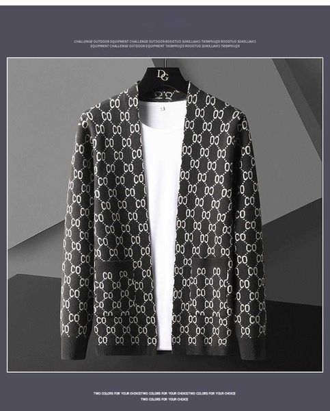 

23ss letter luxury printed cardigan jacket men designer brand fashion pocket knitted cardigan sweater coat men casual sweater, White;black