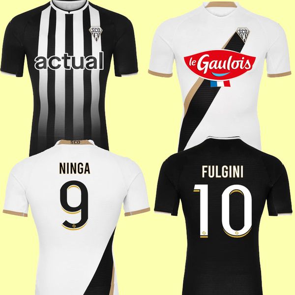 

2022 2023 maillots sco angers soccer jerseys diony fulgini boufal capelle bahoken pereira lage 22 23 home away football shirt uniforms thai, Black;yellow