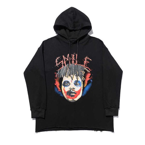 

men's hoodies & fashion brand style sweater loose fashion long sleeve jacket for men and women, Black
