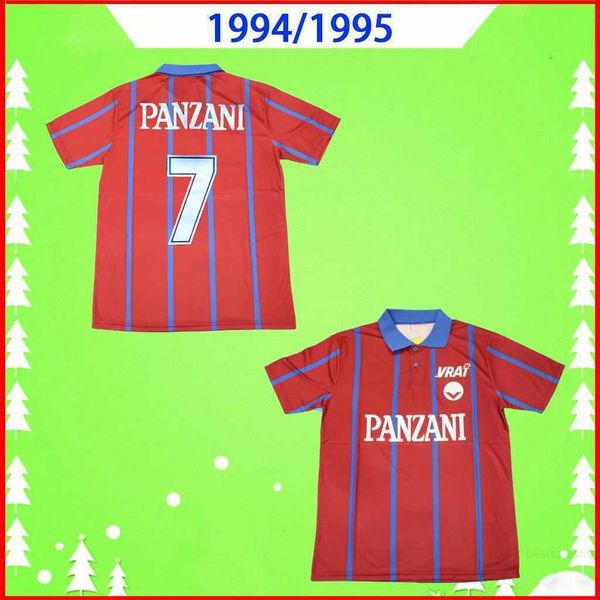 

1994 1995 1996 bordeaux soccer jerseys retro classic football shirt 94 95 96 panzani commemorate edition vintage uniform esys-montenay red, Black;yellow