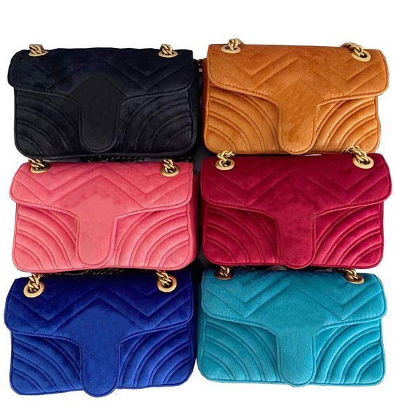 

designer bag velvet slip chain with hardware silk lining wholesale handbag 443497