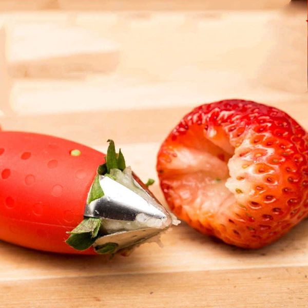 

kitchen tools strawberry peeling knife stainless steel device tomato leaf picking core home convenient red environmentally friendly vtmtl082