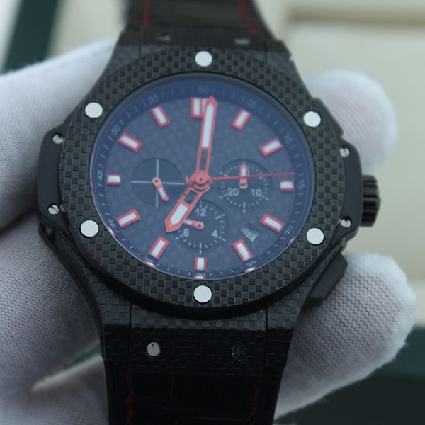 

automatic mechanical waterproof watch 42 mm high-grade temperament business men carbon fiber watch, Slivery;brown