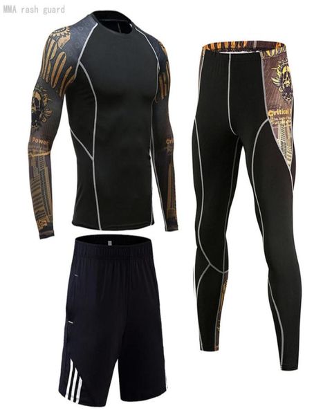 

motorcycle cycling base layer men compression underwear workout set thermo shirt gym leggings jogging suit rashgard male 4xl7488653, Black;red