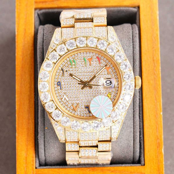 

wristwatches diamond mens watch 42mm automatic mechanical diamonds bezel watch sapphire waterproof wristwatch fashion wristwatch montre de l, Slivery;brown