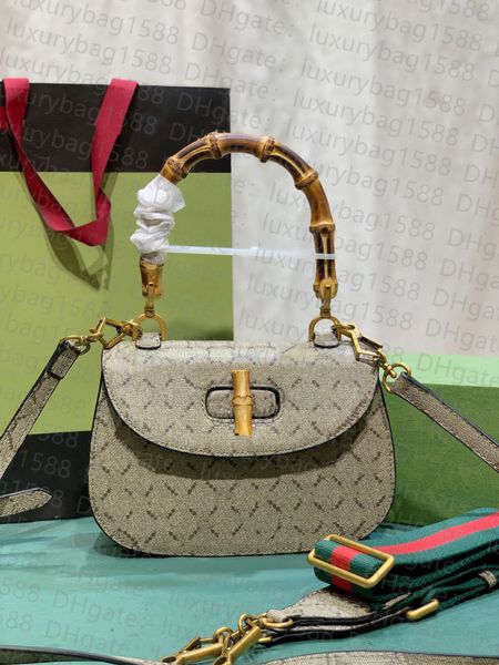 

5a women bag single shoulder bag fashion bamboo handle metal logo design clamshell designer two tone strap crossbody bag