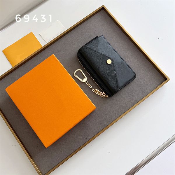 

classic envelope wallets lanyards designer keychains men women bag charm card holders with box, Silver