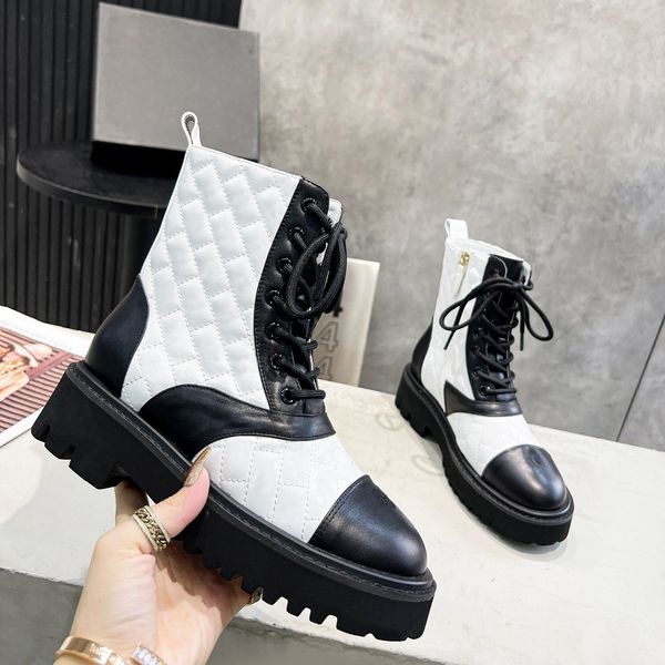 

designer boots paris luxury brand boot genuine leather martin ankle booties woman short boot sneakers trainers slipper sandals by 1978 w202, Black