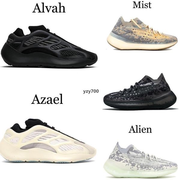 

700 mnvn west running shoes 700 v3 alvah azael 3m 380 mist alien mens sneakers eur 36-46 cte, Black