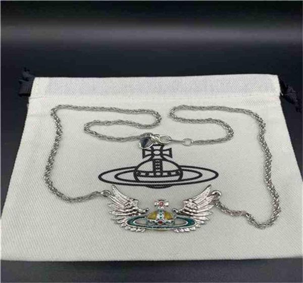 

empress dowager vivian silver wings saturn wings pearl necklace brooch b81007993413