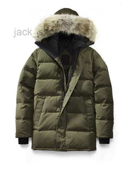 

canada men's down parkas mens jackets canadian parka winter waterproof cloth men wolf fur jacket hooded fourrure outwear raccoon furs w, Black