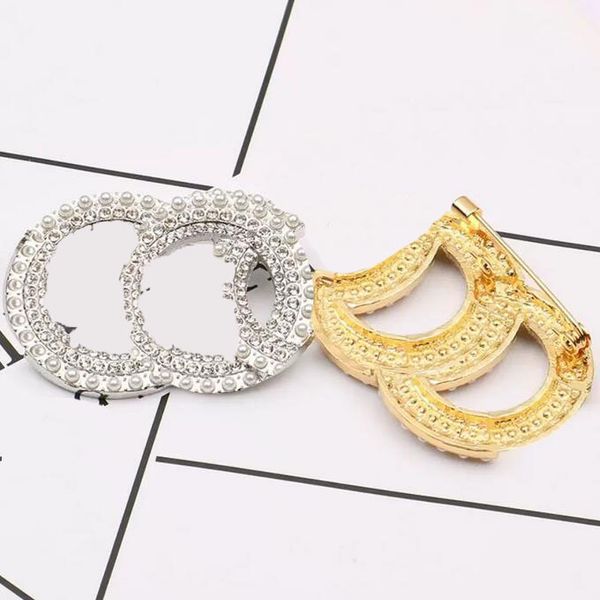 

mixed simple double 20style pins luxury brand designer brooches famous women tassel design suit pin wedding party jewelry, Gray