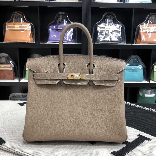 

designer handbags birkins bag home h's fashion light luxury handmade 25/30cm hand sewn wax thread togo lady's handbag original log