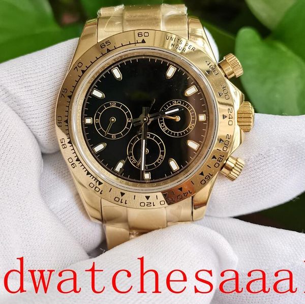 

classic series u1 new version men's watch 40mm black dial 116508 116500ln-0002 automatic no chronograph 2813 movement 18k yellow gold s, Slivery;brown