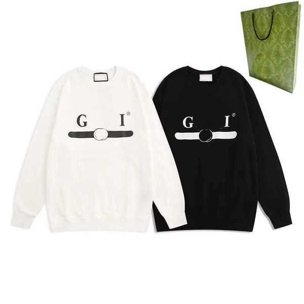 

fashion luxury sweatshirt casual versatile white hoodie for women and men fall thermal, Black