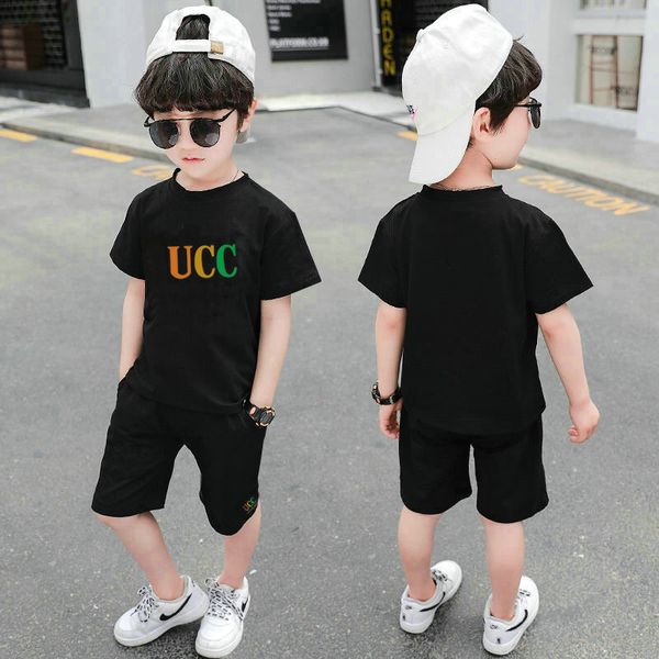 

2-10 Years Kids Designer Clothing Sets T-shirt Pants Set Cotton Clothing Baby Boys Girl Fashion Brand Children Short Sleeve Shorts G00189