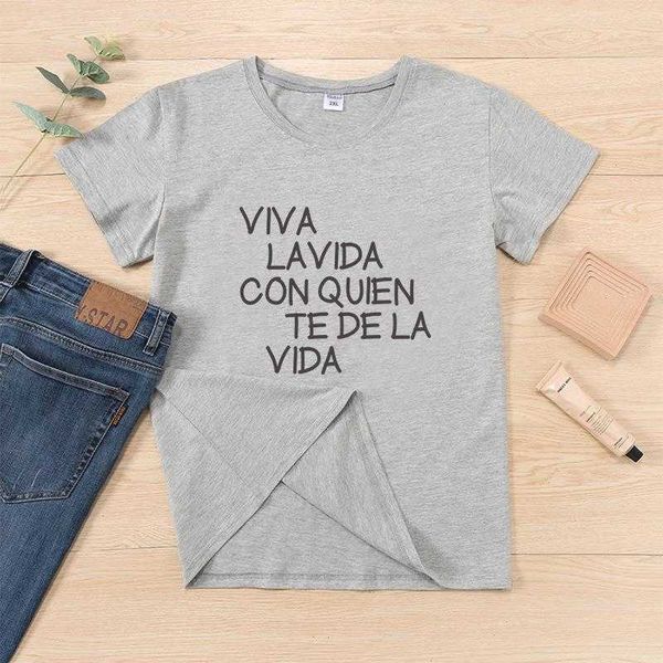

fashion spanish phrase t-shirts tee women clothes summer short sleeve shirts, White