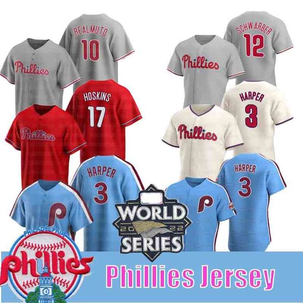 

harper 2022 world series bryce phillies jersey rhys hoskins philadelphia kyle schwarber aaron nola j.t. realmuto nick castellanos bryson sto, Blue;black