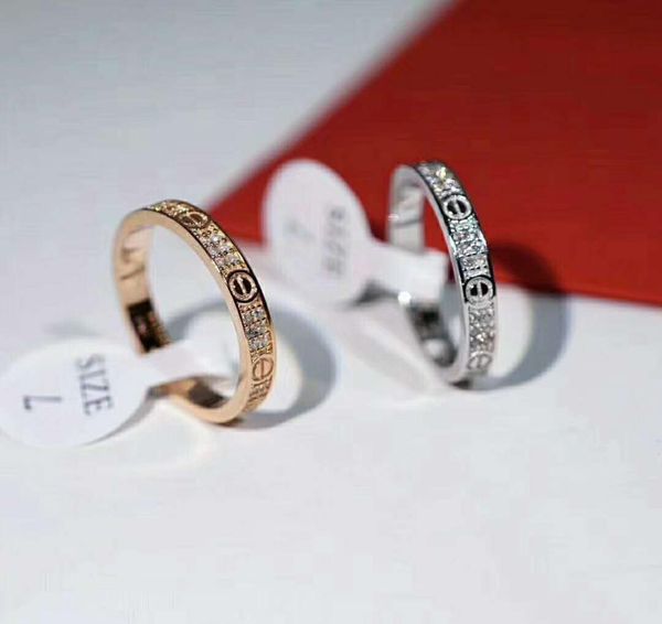 

fashion titanium steel silver rose gold love ring gold ring for lovers couple ring8759036