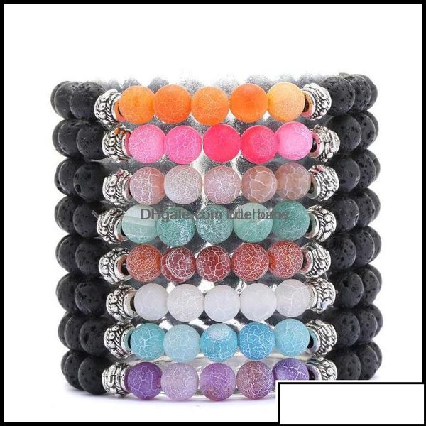 

charm bracelets charm bracelets jewelry weathers agate black lava stone bracelet essential oil per diffuser for women men yoga drop otoe2, Golden;silver