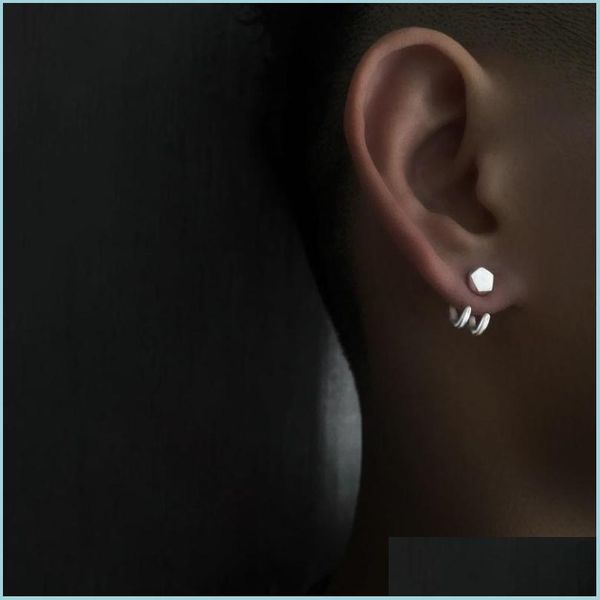 

stud stud 2021 ins highquality earrings sier needle trendy personality male niche female jewelry accessories drop delivery 2022 dhw8v, Golden;silver