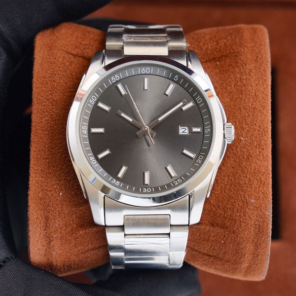 

mens watches designer automatic mechanical movement watch 43mm steel strap life waterproof gift wristwatches for men, Slivery;brown