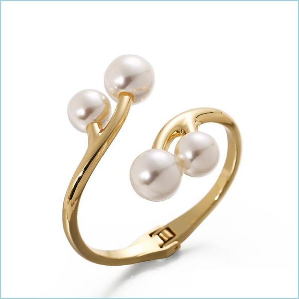 

bangle bangle women fashion gold with pearlbangle drop delivery 2022 jewelry bracelets dh7ko, Black