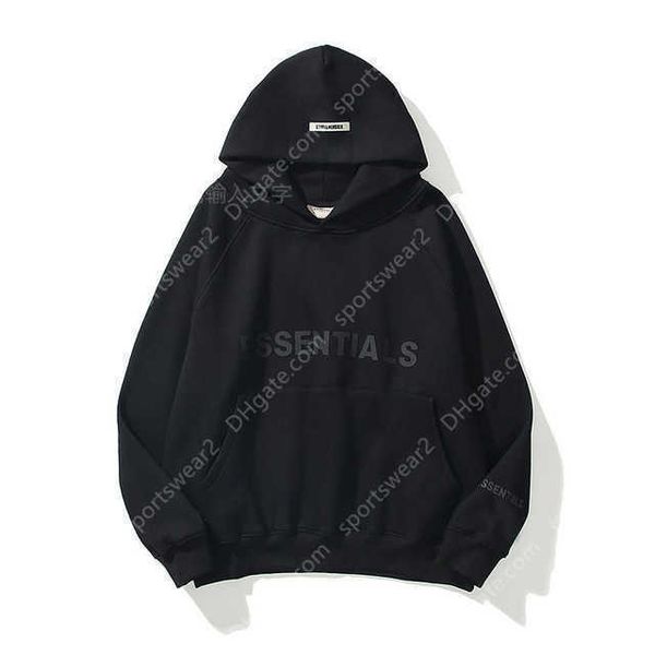 

2023 hoodies essentias men's casual sports cool s printed fleece oversized hoodie fashion hip hop street sweater s, Black