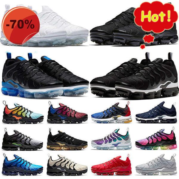 

2022 men women tn running shoes triple black white midnight navy hyper violet lemon lime wolf grey mens tn trainers outdoor sports sneakers