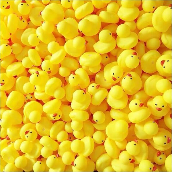 

wholesale cartoon rubber duck baby bath toys water fun bathtub toy floating ducks squeeze with sounds