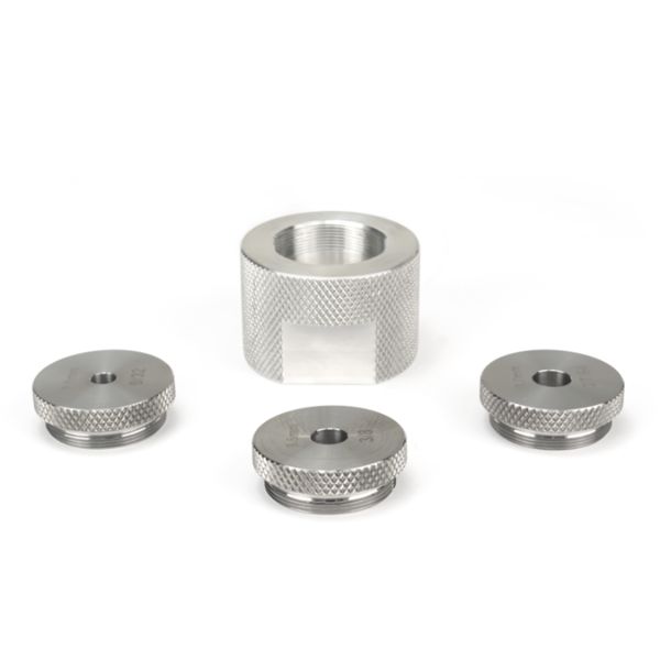 

fuel filter fittings baffle cup stainless steel jig drill guide fixture tool 3 caps for metal wipes 1.5"od 7.5"l aluminum solvent