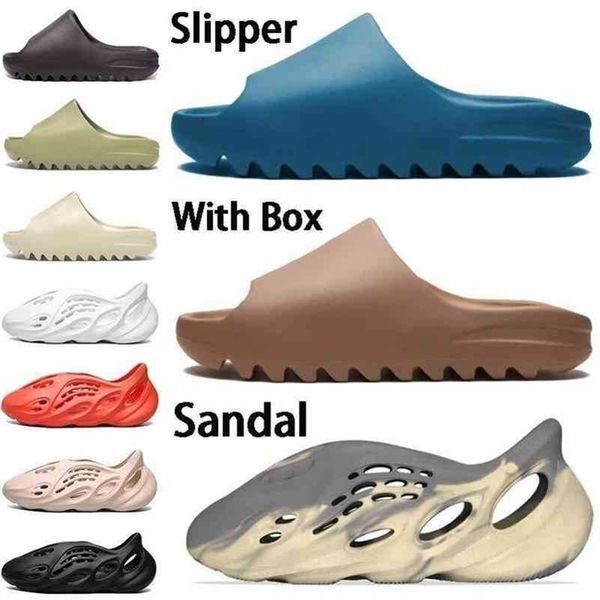 

designer slipper yeesys slides kanyes runners s foam sandal shoes men women resin desert sand bone triple black soot earth brown fashion