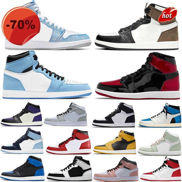 

jumpman 1 basketball shoes women mens 1s university blue trainers sneakers trophy room chicago high og hyper royal barely orange digital