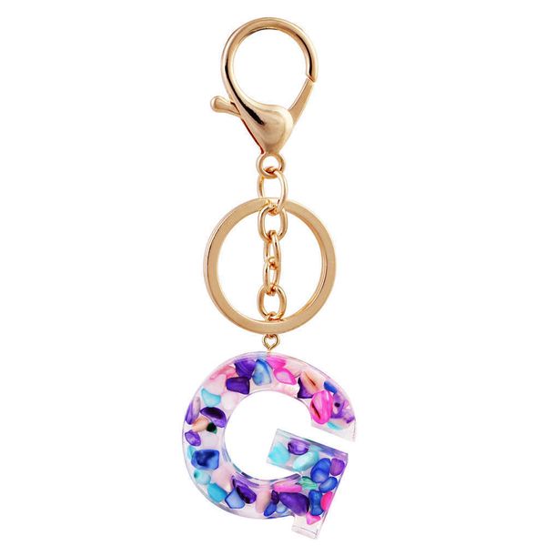 

26 letter keychain alphabet keyring wristlet wrist strap key organizer holder cartoon accessories simple and creative all match colorful pen, Silver
