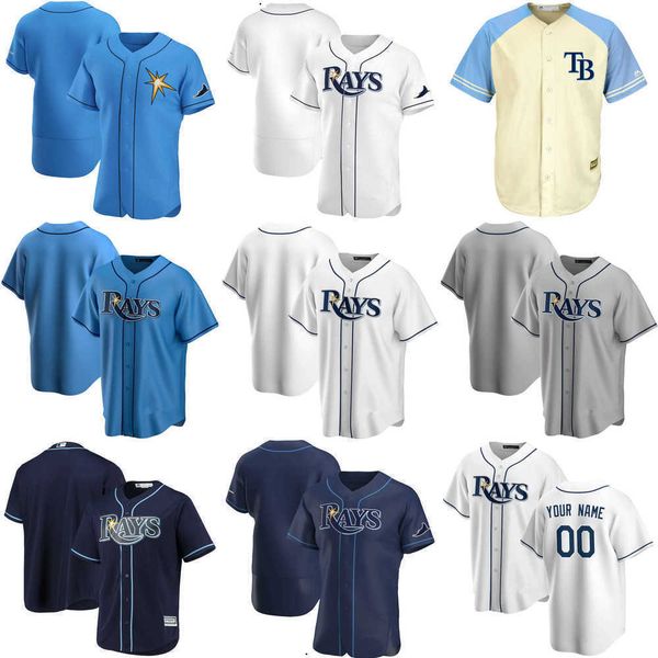 

baseball jerseys custom jersey mens women tampa''bay''rays''56 randy arozarena 43 mike brosseau 63 diego casti, Blue;black