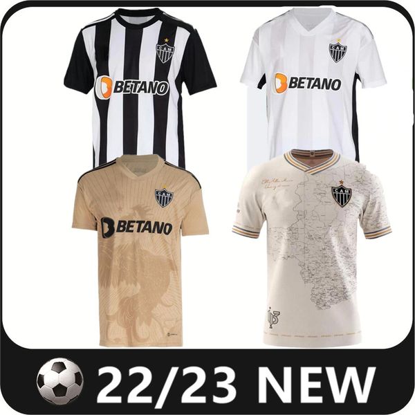 

2022 2023 atletico mineiro home men soccer jersey special edition 22 23 fred cazares otero moura elias robinho valdivia adilson santos, Black;yellow