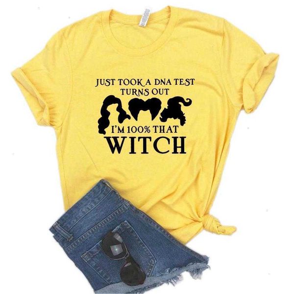 

just took a dna tee test turns out im that witch women tshirts funny t shirt for lady, White