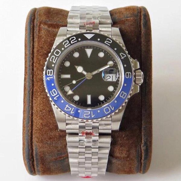 

st9 watches bezel real gmt luxury automatic mechanical watch sapphire glass original clasp mens women luxury designer wristwatch montre de l, Slivery;brown