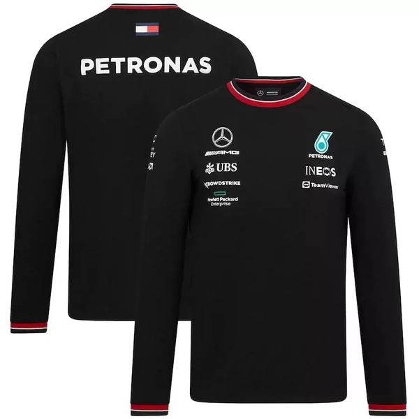 

mercedes amg petronas f1 2022 team long sleeved t-shirt - black