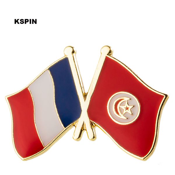 

france & tunisia lapel pin flag badge brooch pins badges 10pcs a lot, Gray