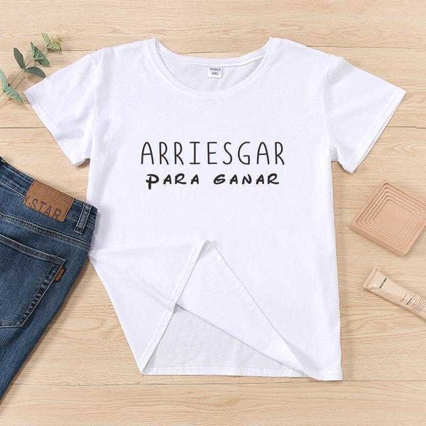 

funny spanish camiseta mujer fashion women t-shirts letter print lady tee, White