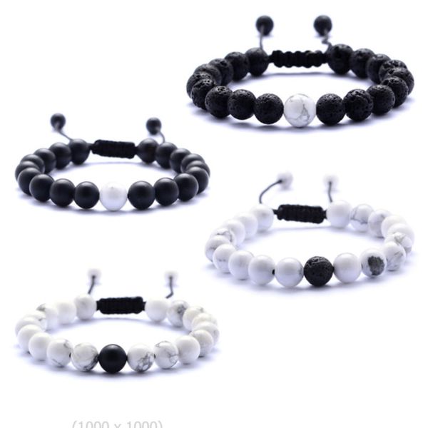 

natural stone handmade rope beaded strands charm bracelets for women men party club fashion adjustable jewelry, Golden;silver